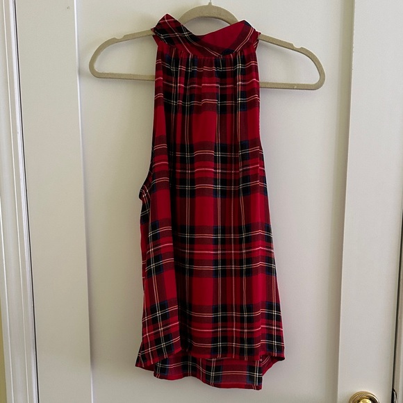 J. Crew Tops - J. Crew Red and Black Plaid Halter Top